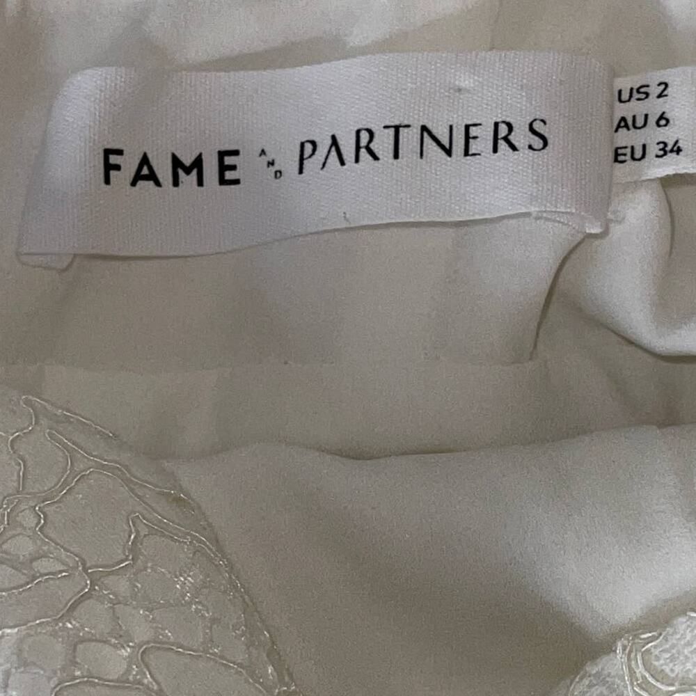 Fame and Partners Charlotte White Maxi Dress Size 2 - Picture 15 of 16